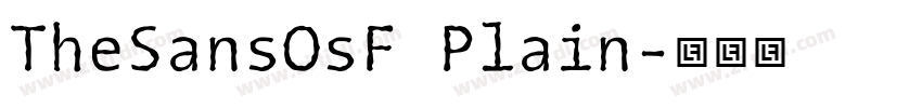 TheSansOsF Plain字体转换 TheSansOsF Plain字体转换